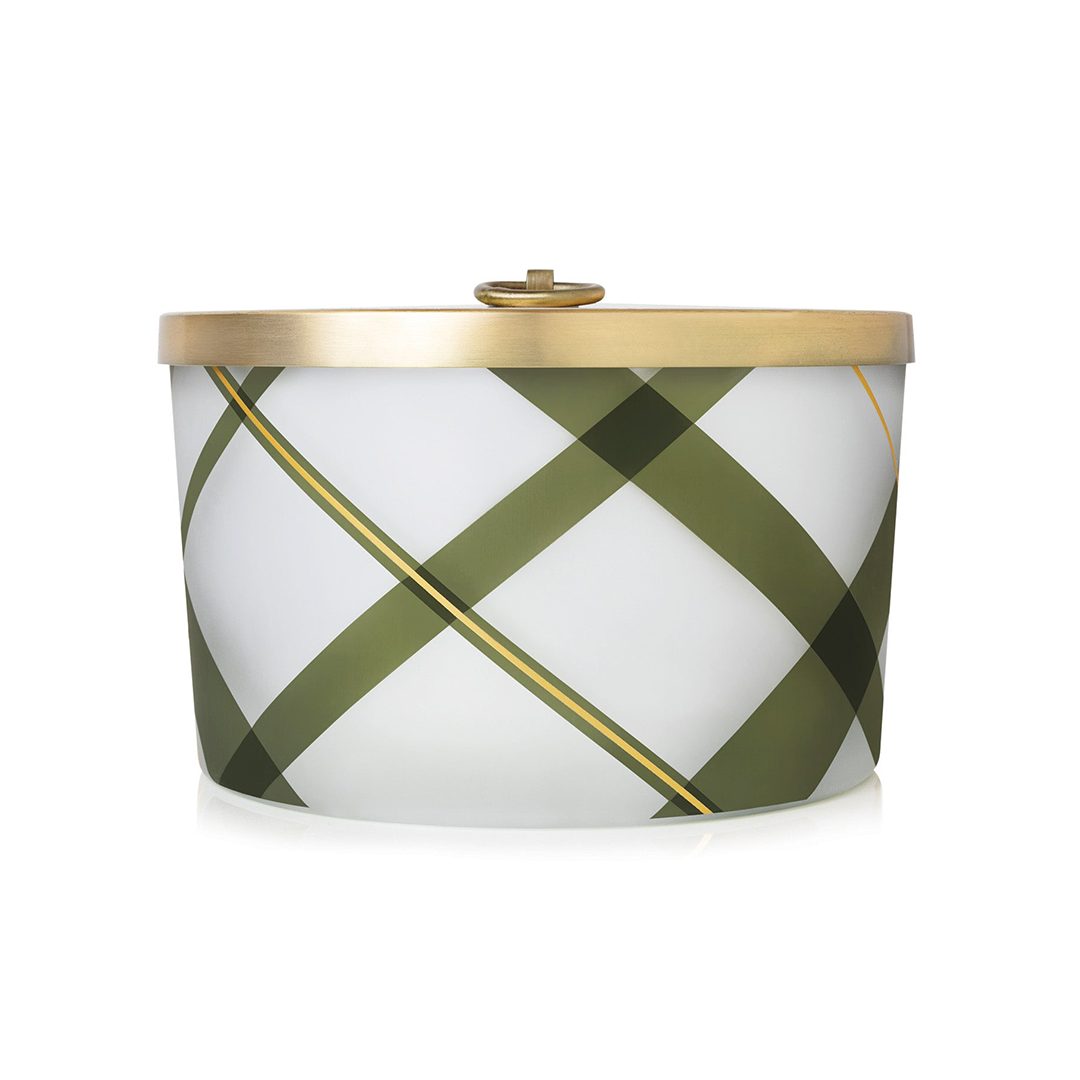 Frasier Fir Frosted Plaid Large Candle